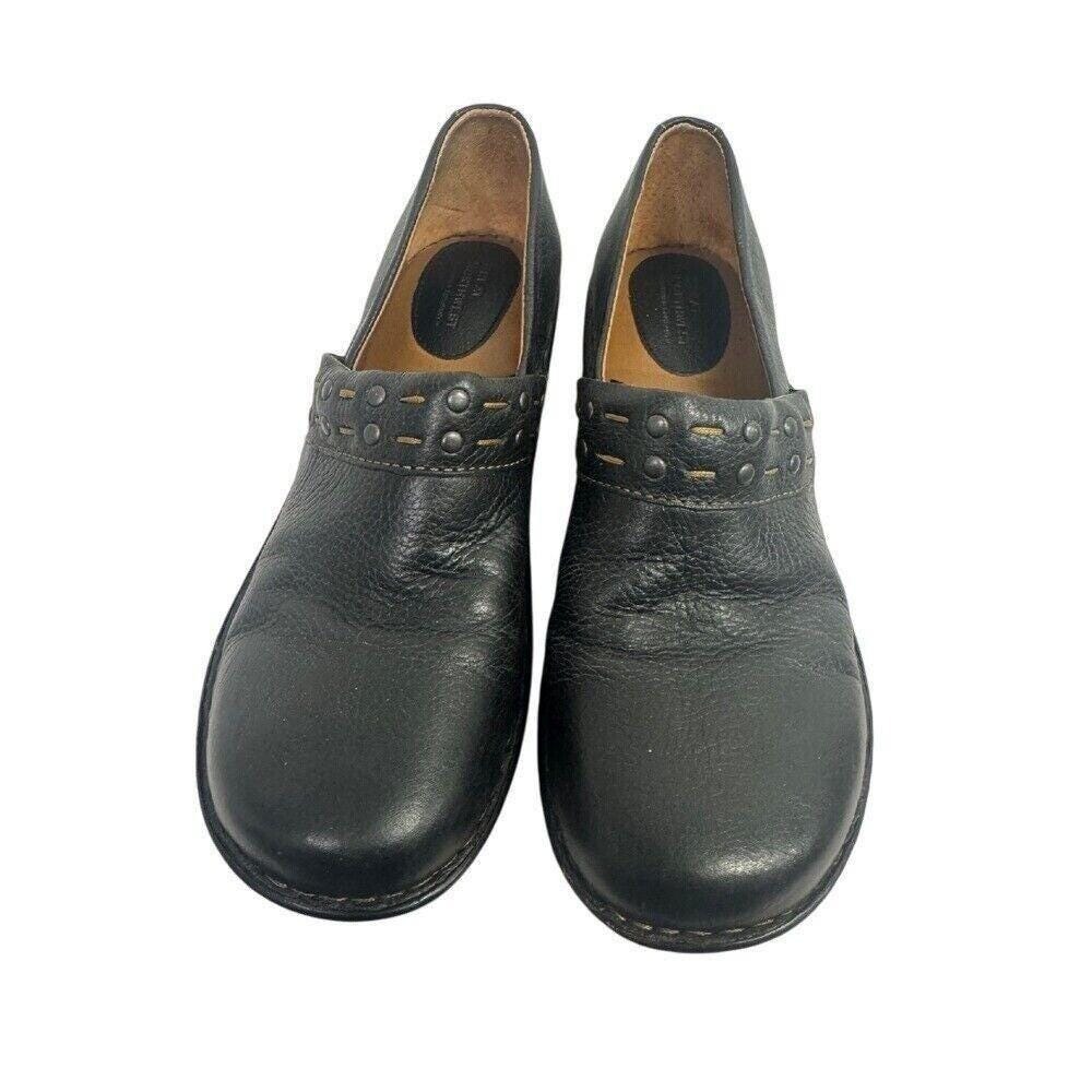 Great Northwest | Leather Clog Style Black Slip On Shoes | Size 9 1/2